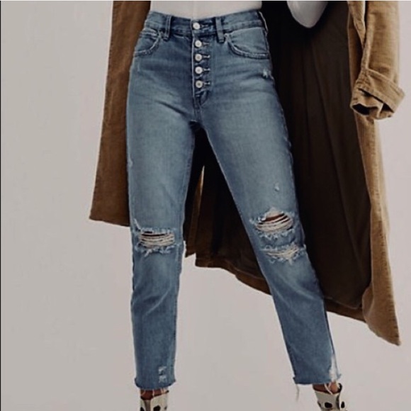 free people blossom rigid skinny jeans